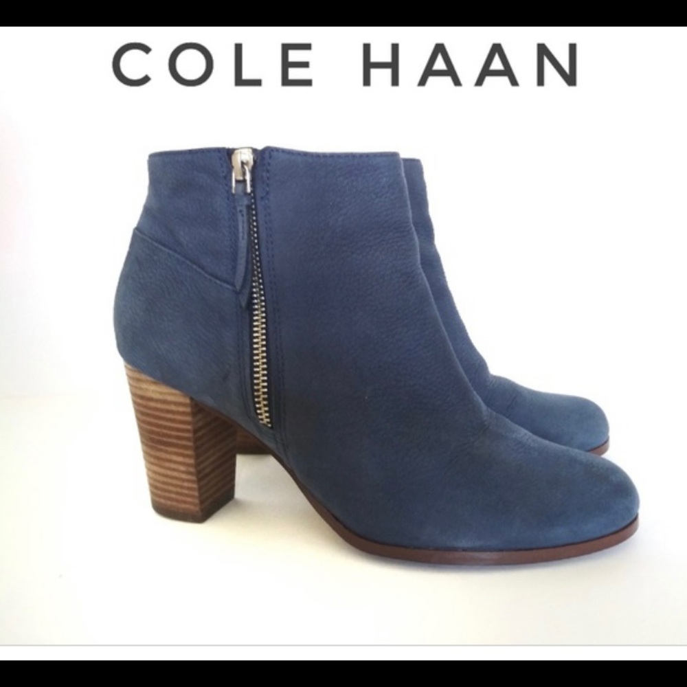 Cole Haan blue booties in size 10
